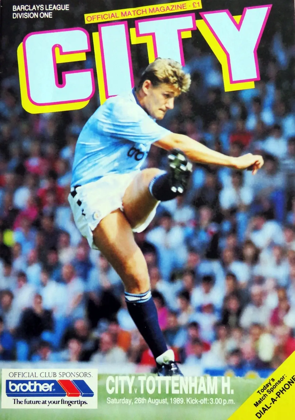 Manchester City vs. Tottenham Hotspur (August 26, 1989)