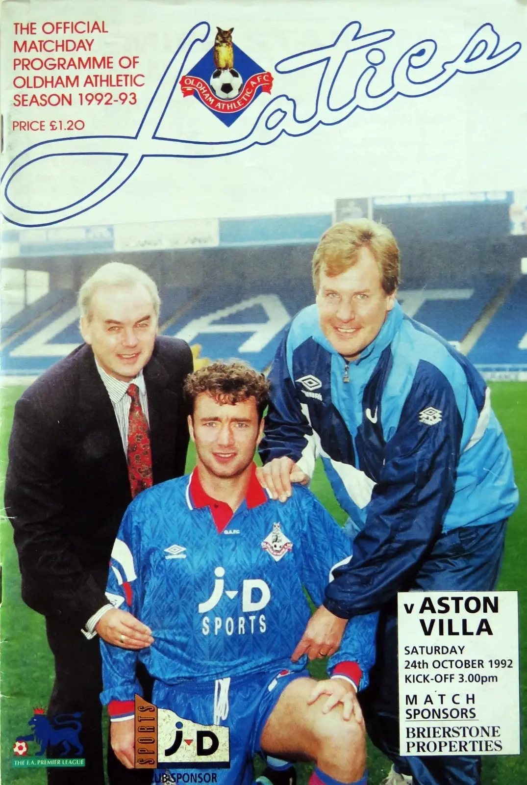 Oldham Athletic vs. Aston Villa (October 24, 1992)