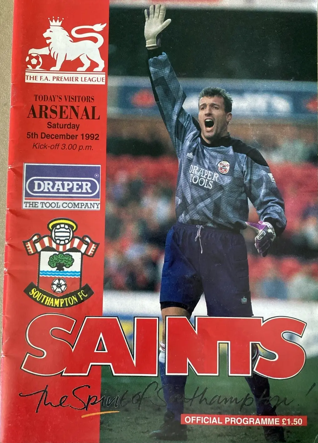 Southampton vs. Arsenal (December 5, 1992)