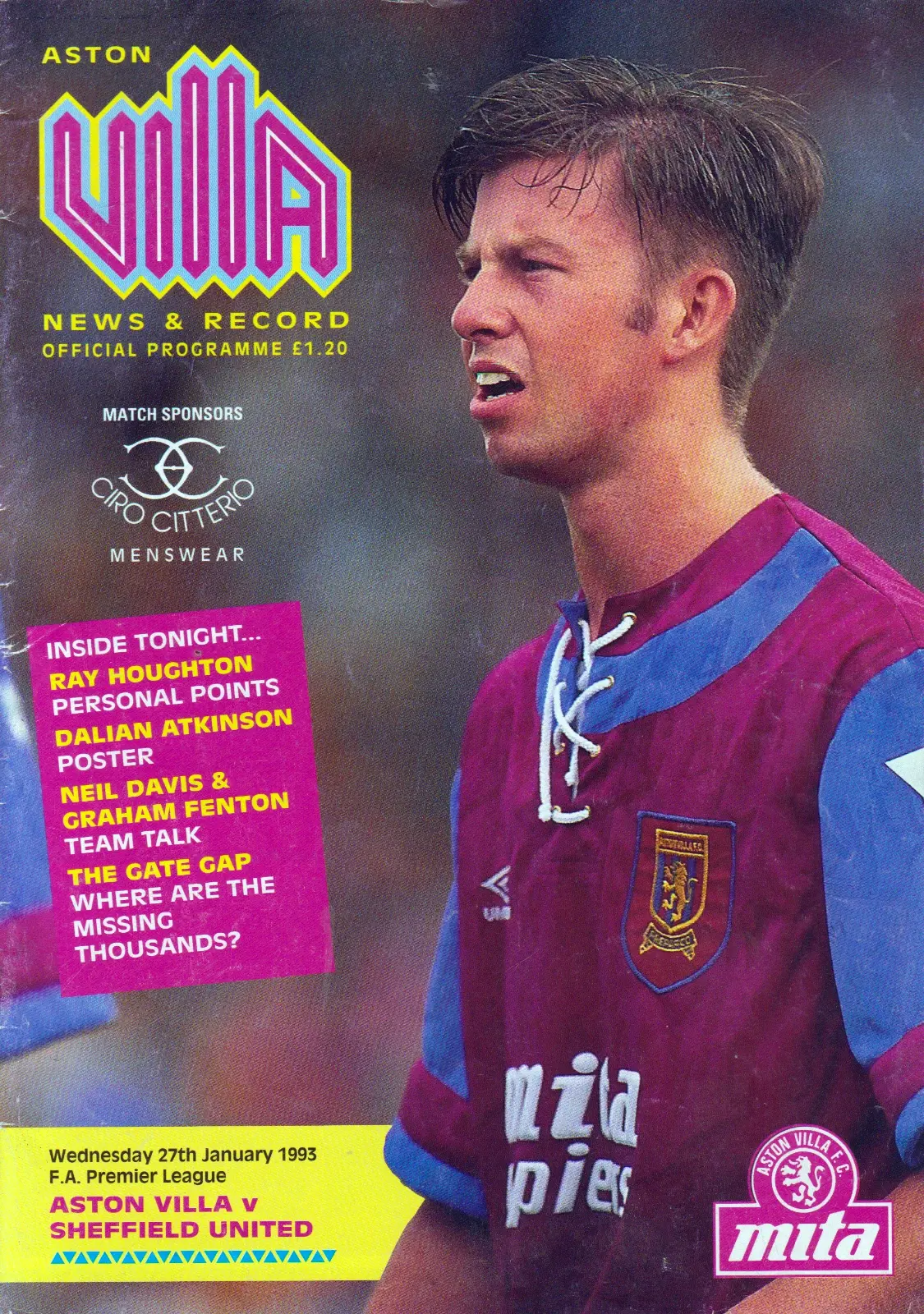 Aston Villa vs. Sheffield United (January 27, 1993)