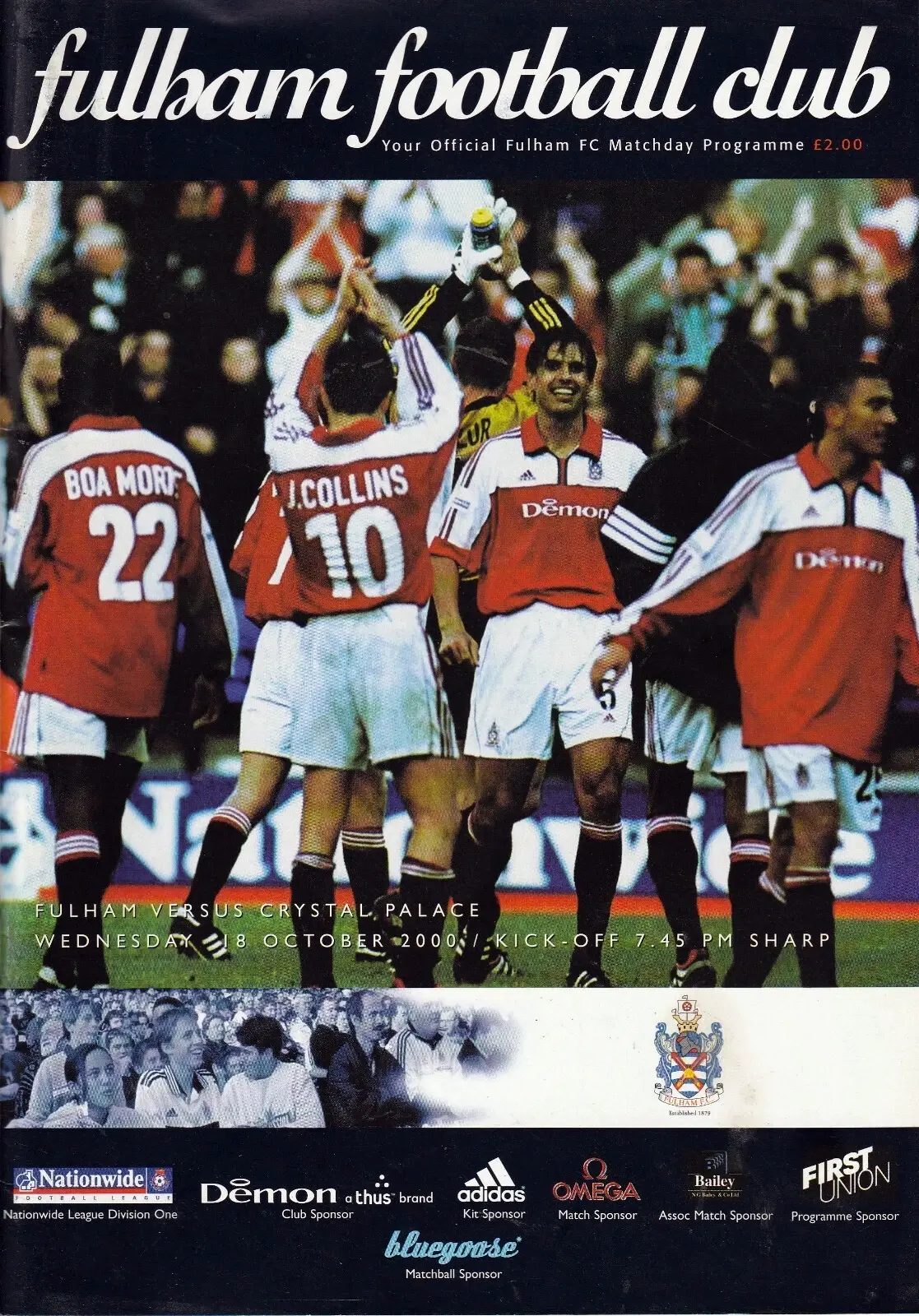 Fulham vs. Crystal Palace (October 18, 2000)