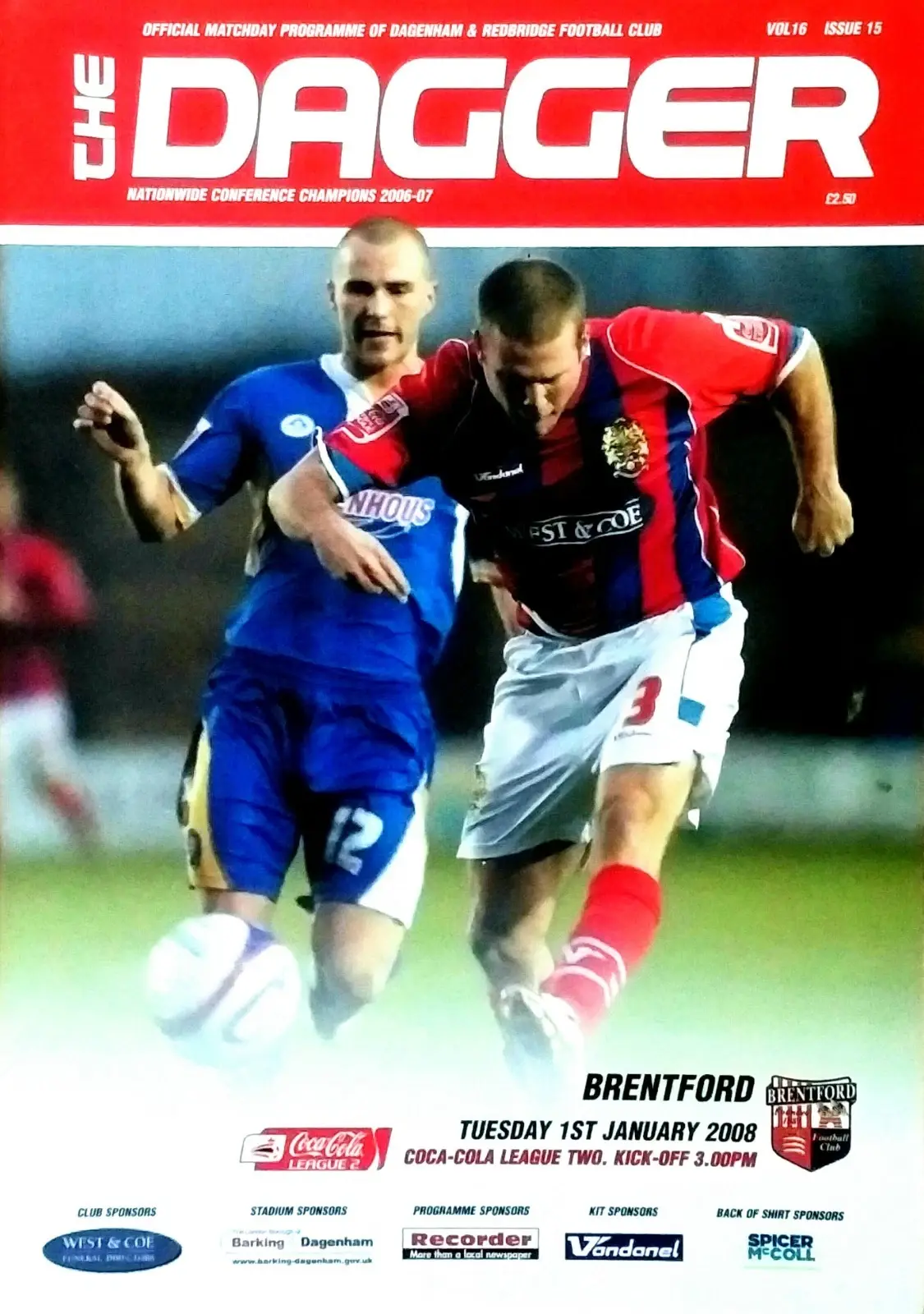 Dagenham & Redbridge vs. Brentford (January 1, 2008)