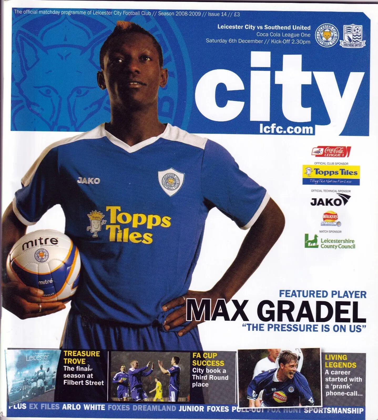 Leicester City vs. Southend United (December 6, 2008)