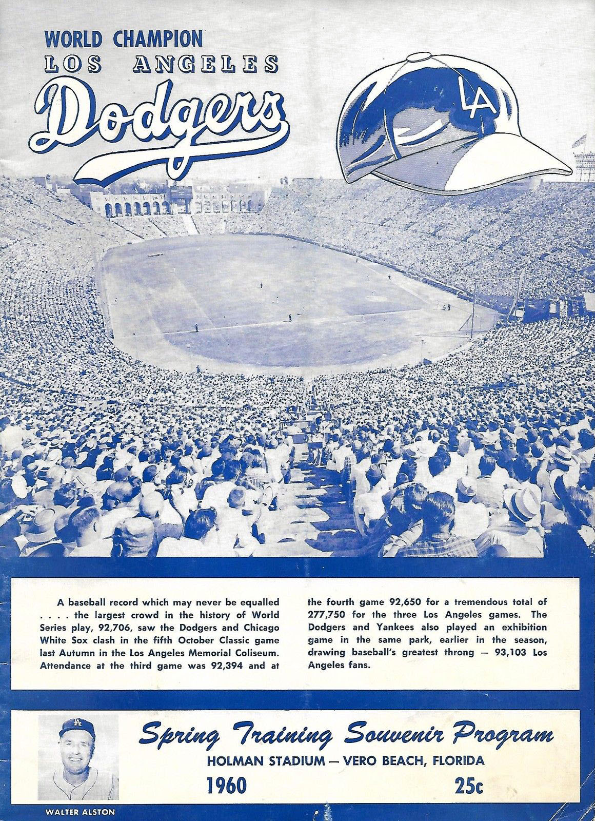 1960 Los Angeles Dodgers spring training program