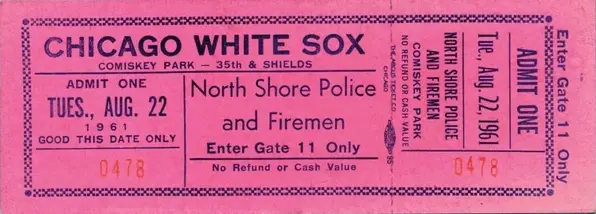 1961 Chicago White Sox ticket