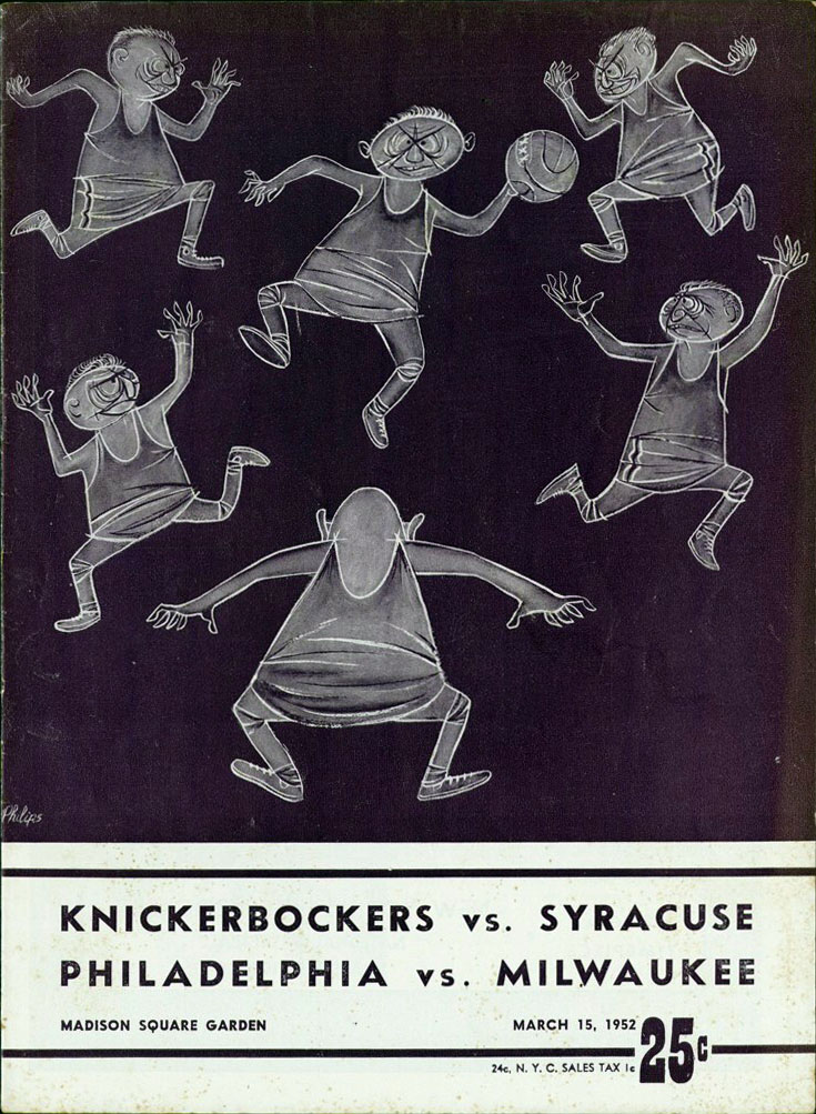1951-52 New York Knicks program