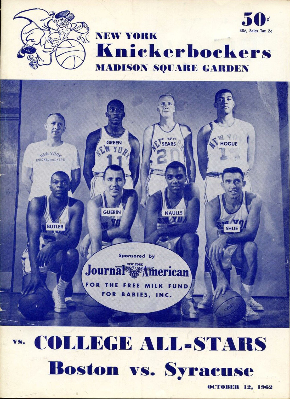 1962-63 New York Knicks program