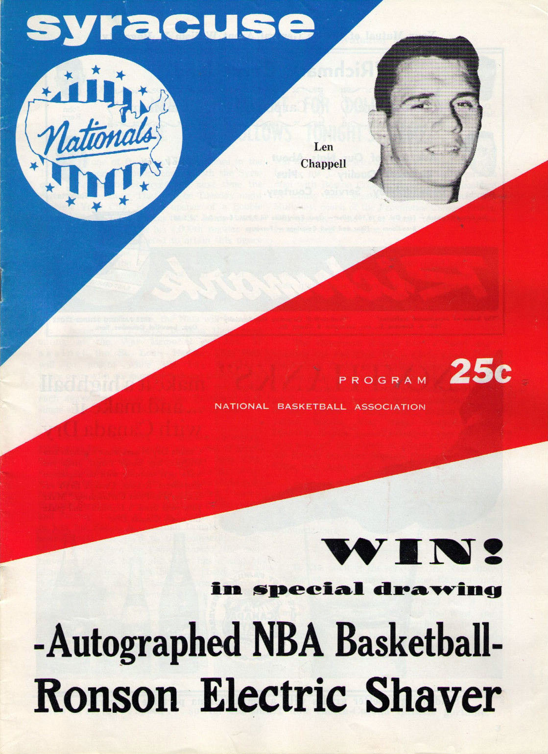 1962-63 Syracuse Nationals program