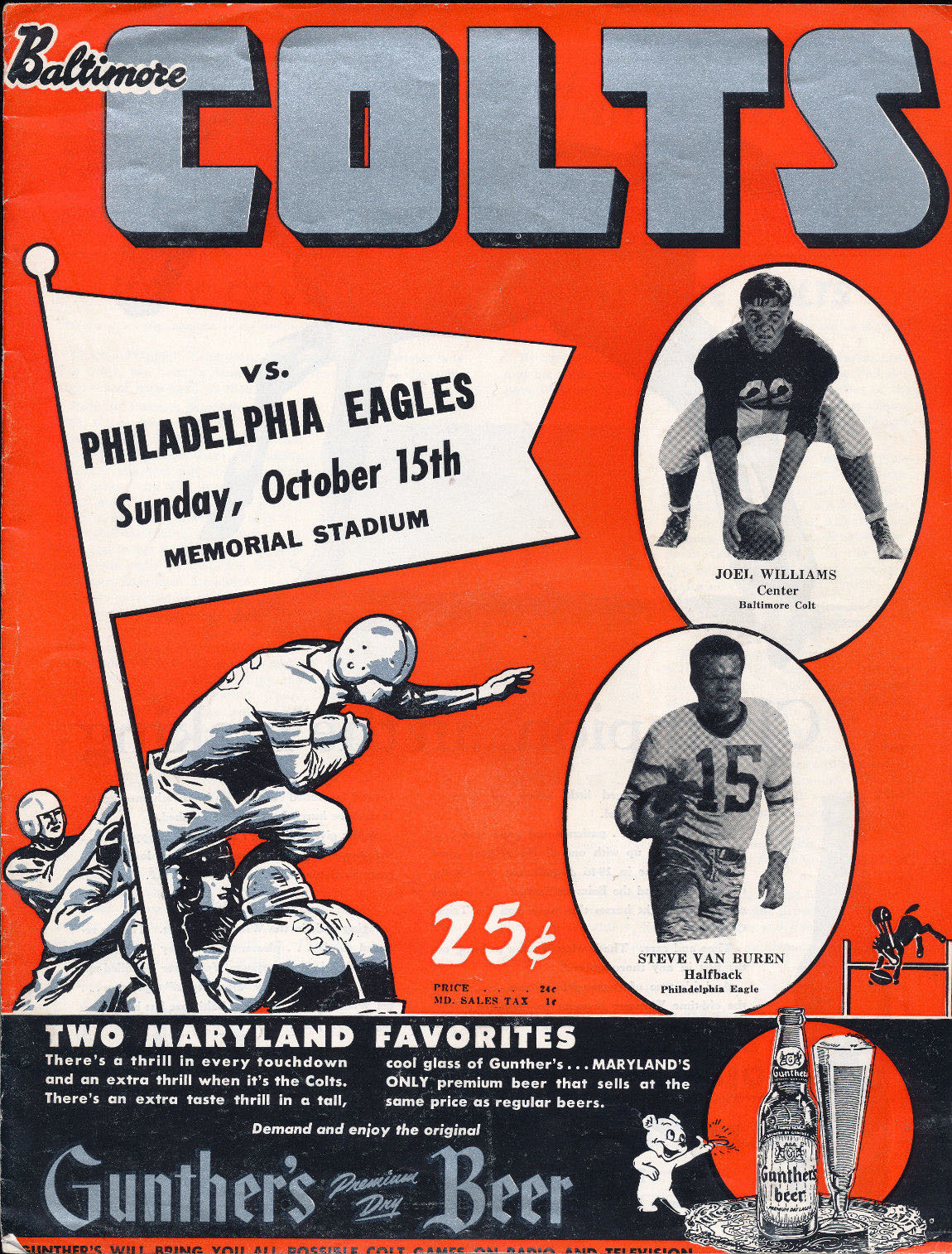 Baltimore Colts vs. Philadelphia Eagles (October 15, 1950)