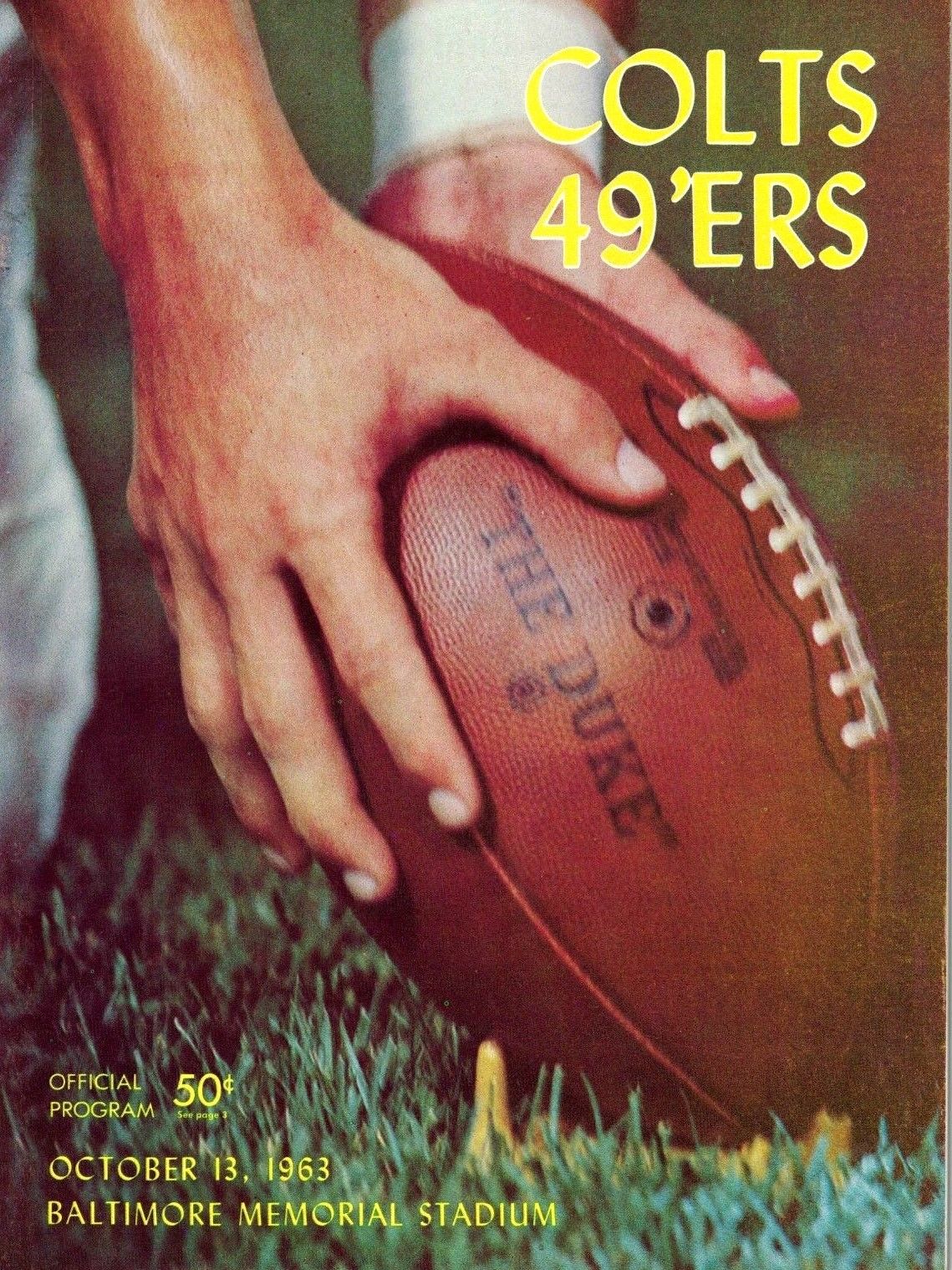 Baltimore Colts vs. San Francisco 49ers (October 13, 1963)