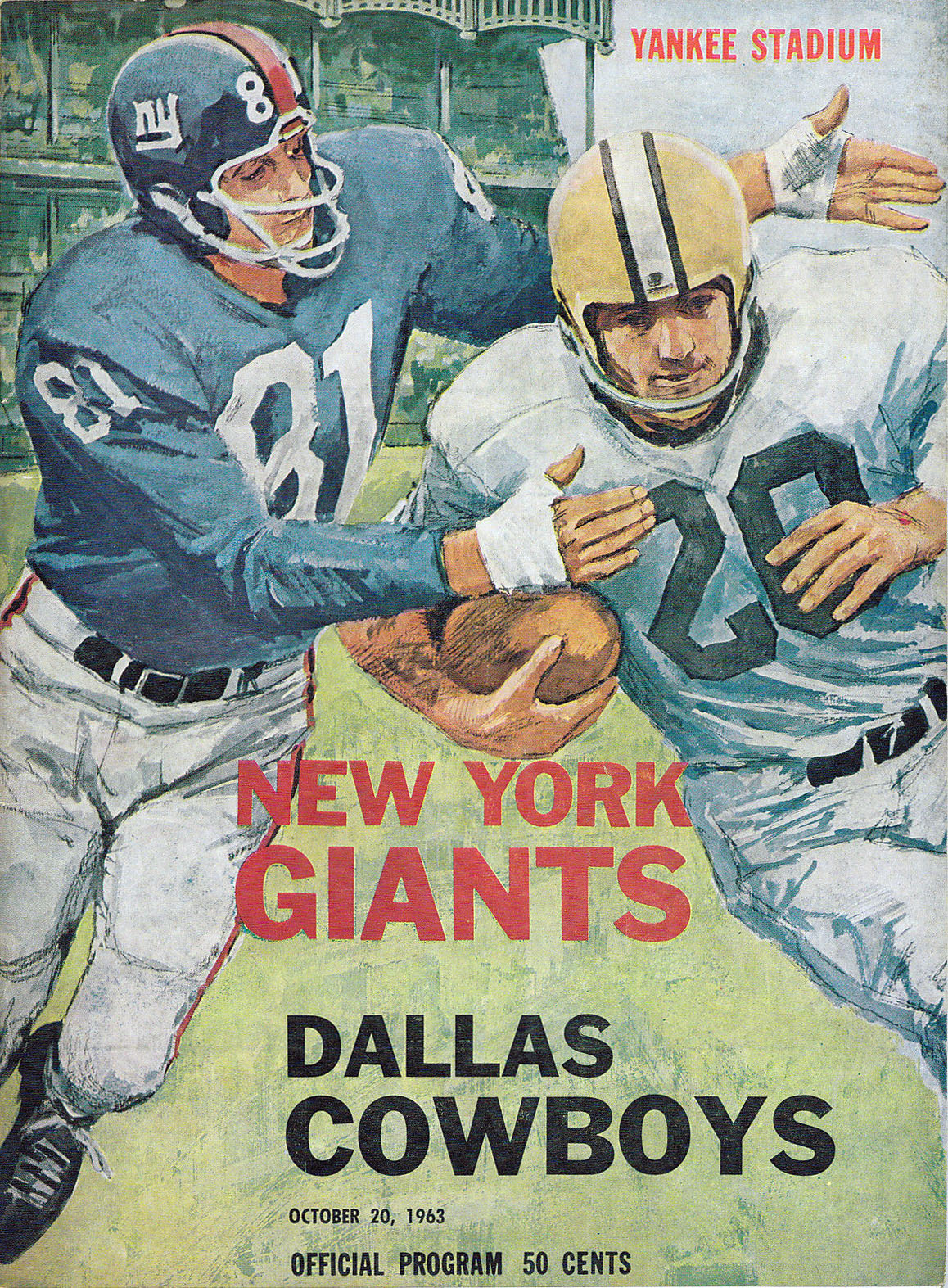 New York Giants vs. Dallas Cowboys (October 20, 1963)