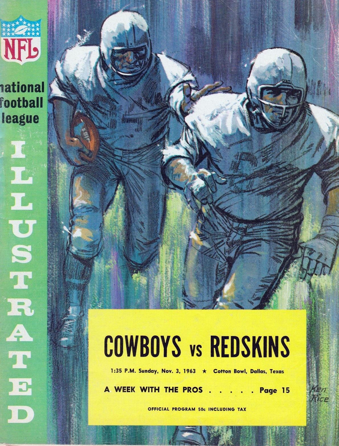 Dallas Cowboys vs. Washington Redskins (November 3, 1963)