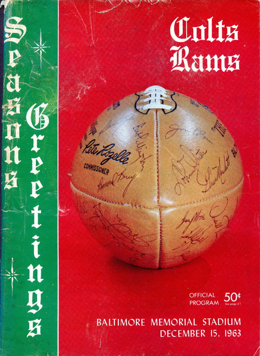 Baltimore Colts vs. Los Angeles Rams (December 15, 1963)