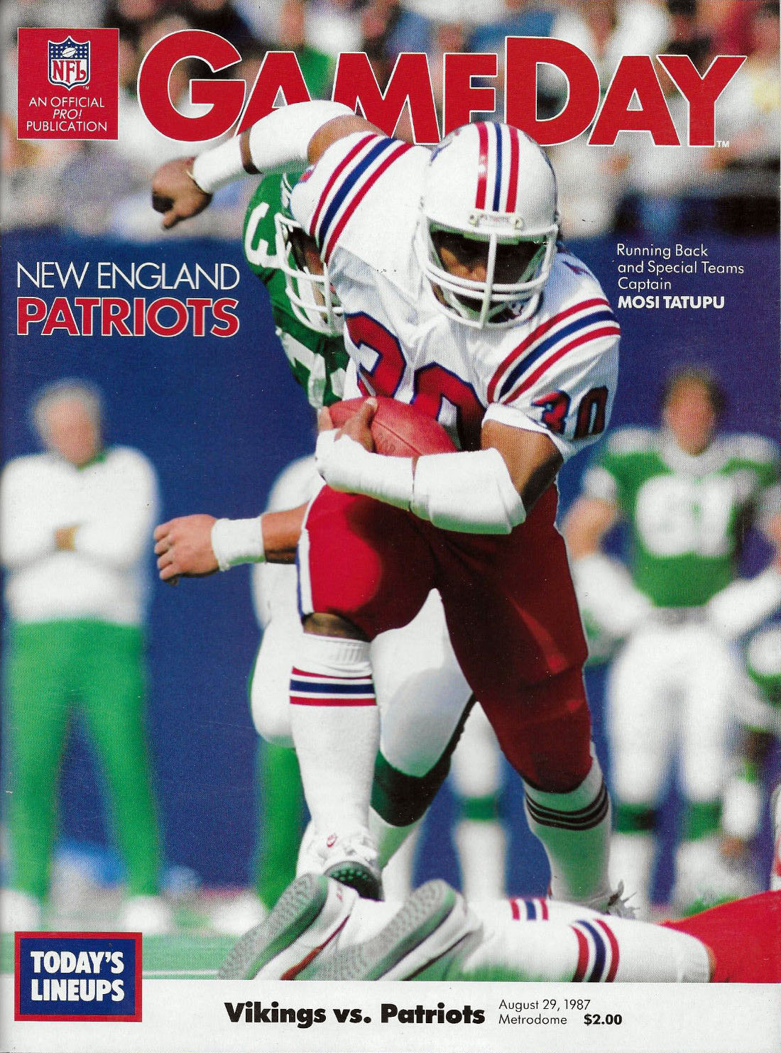 Minnesota Vikings vs. New England Patriots (August 29, 1987)