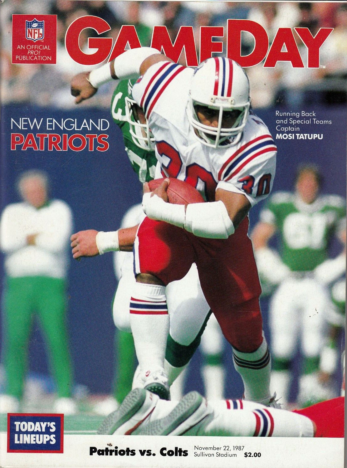 New England Patriots vs. Indianapolis Colts (November 22, 1987)