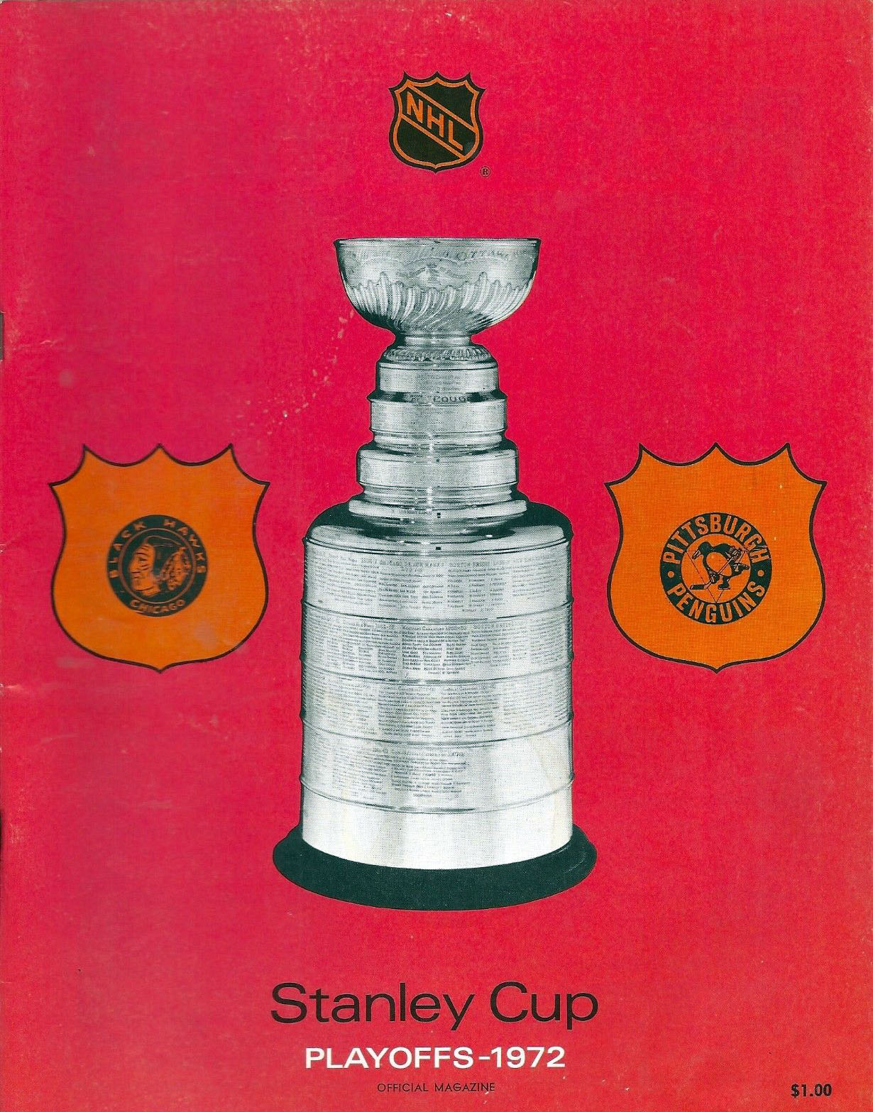 1972 Chicago Black Hawks playoff program