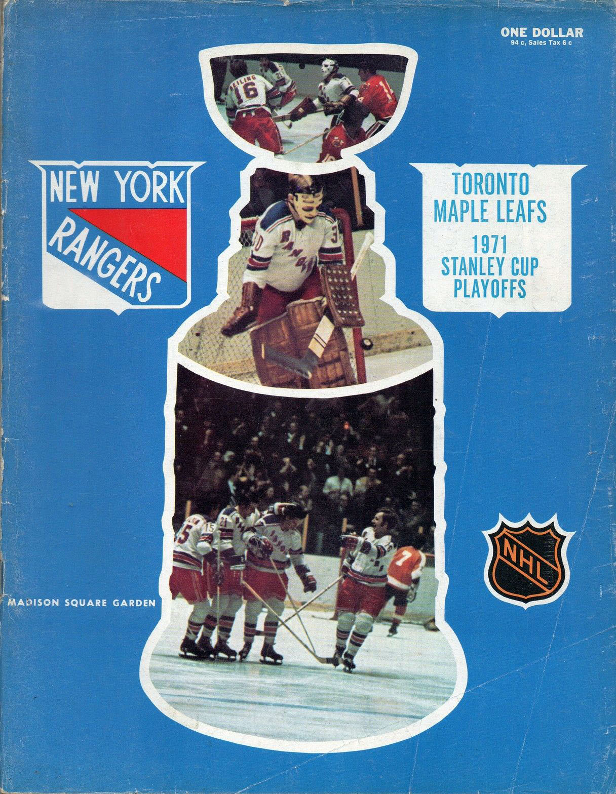 1971 New York Rangers playoff program