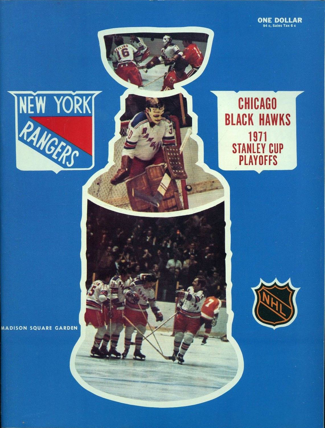1971 New York Rangers playoff program