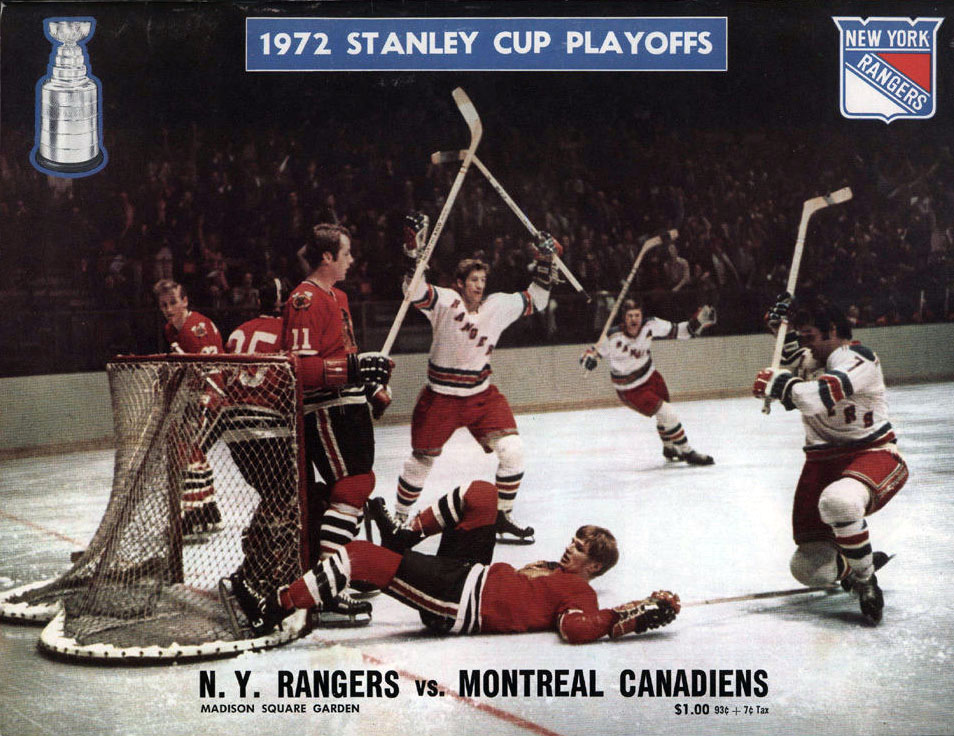 1972 New York Rangers playoff program