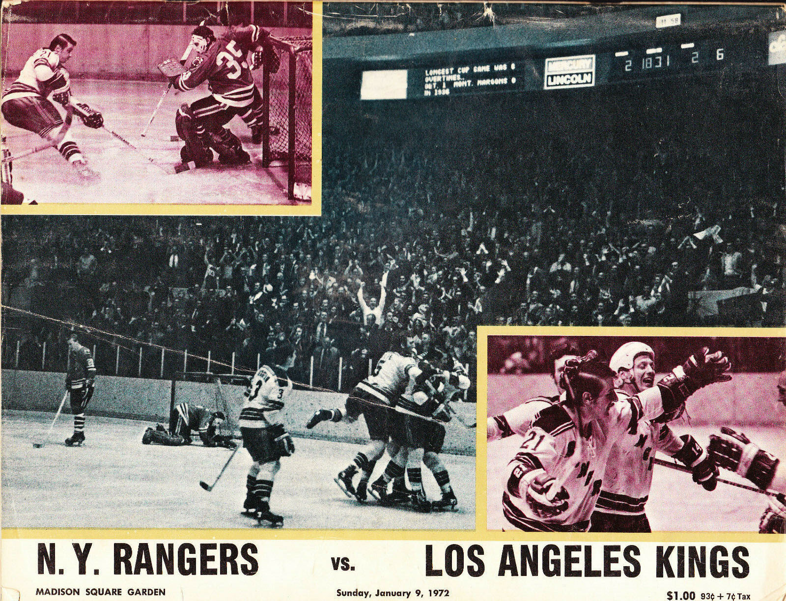 1971-72 New York Rangers program