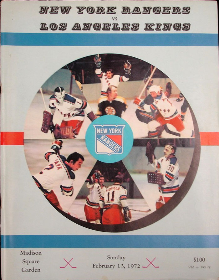 1971-72 New York Rangers program