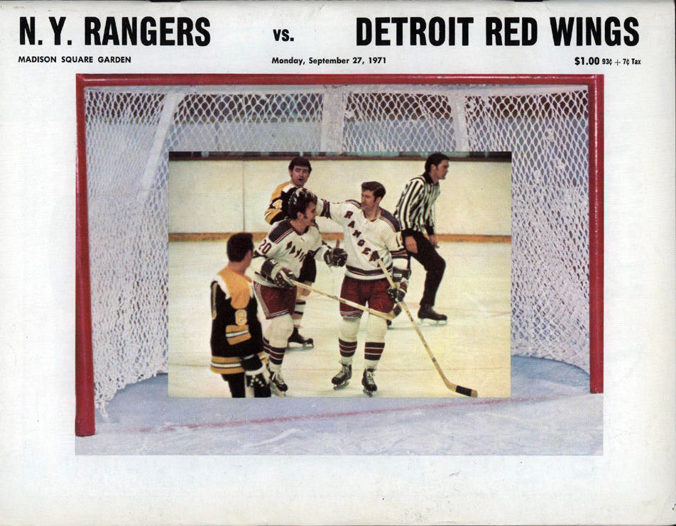 1971-72 New York Rangers program