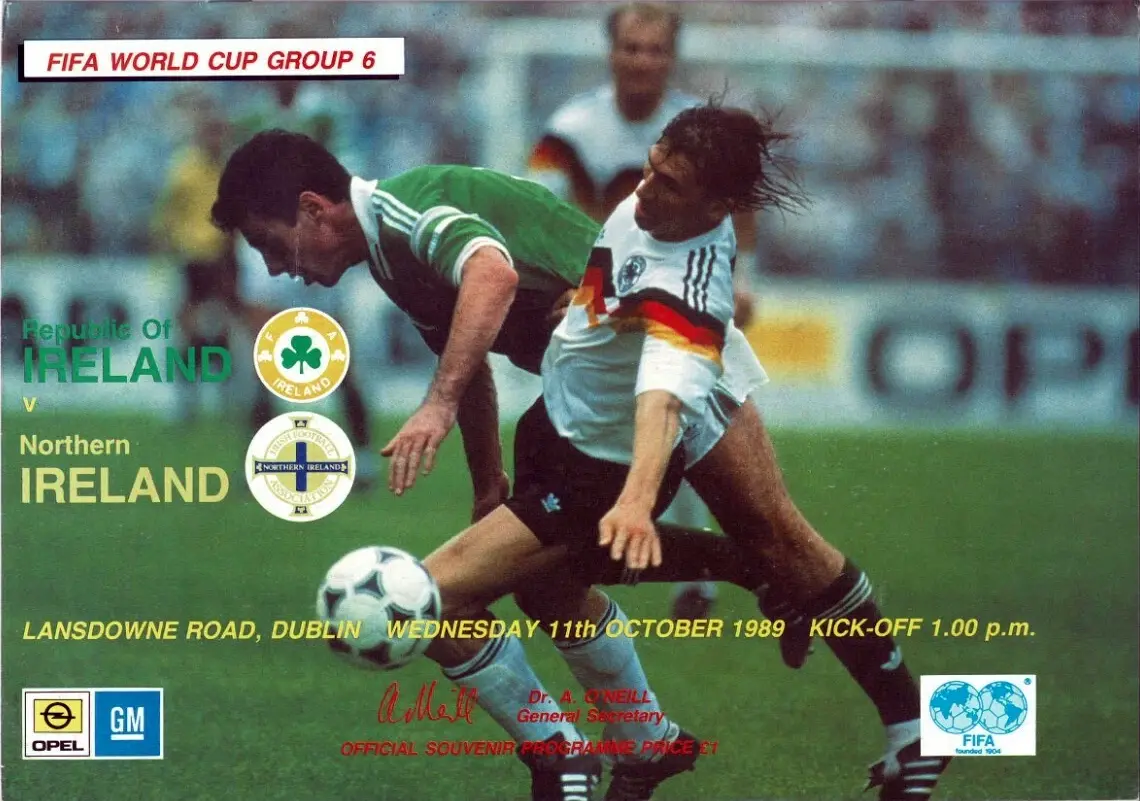 Republic of Ireland vs. Northern Ireland (October 11, 1989)