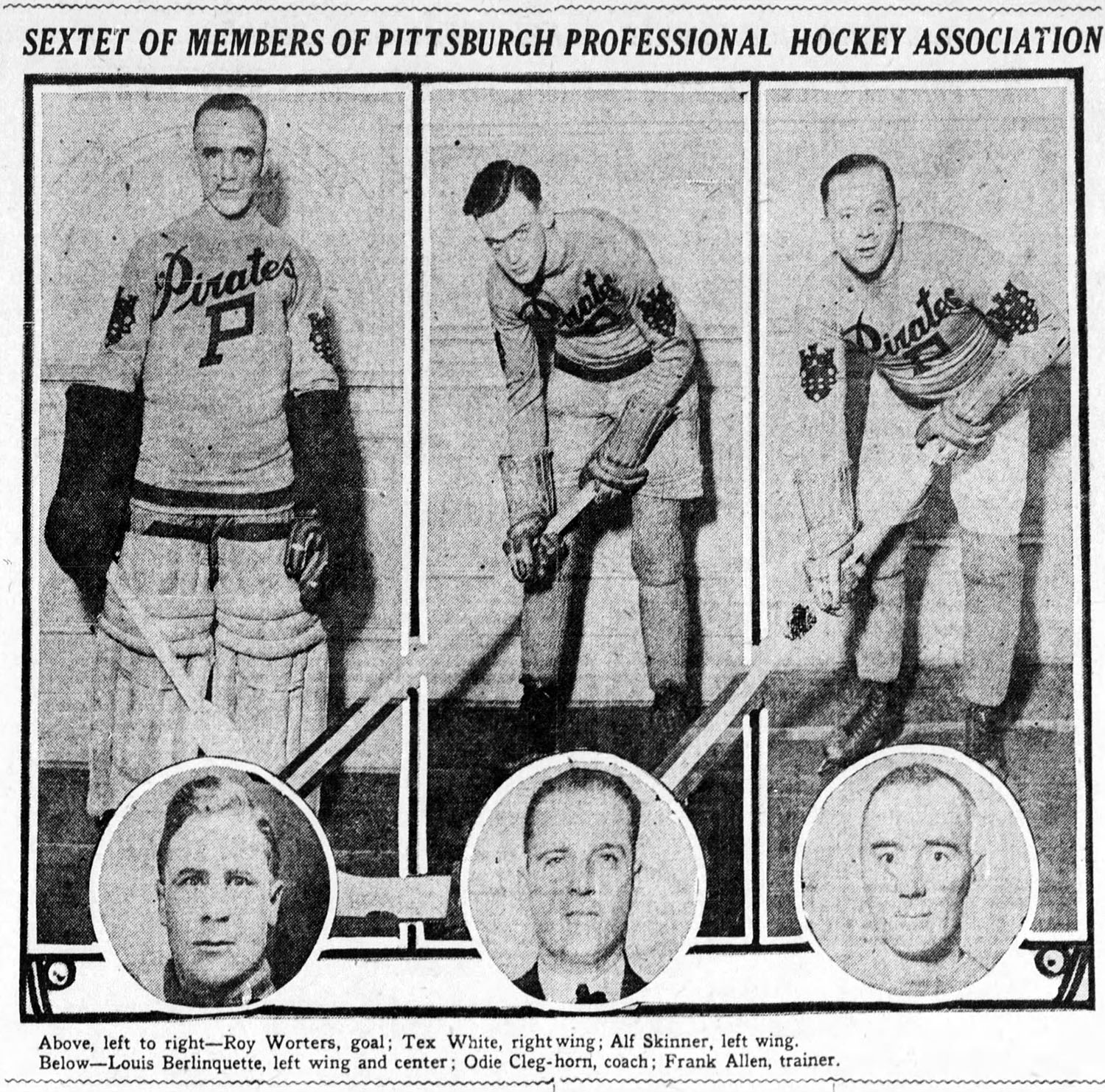 1925 Pittsburgh Pirates (NHL) Press Photo