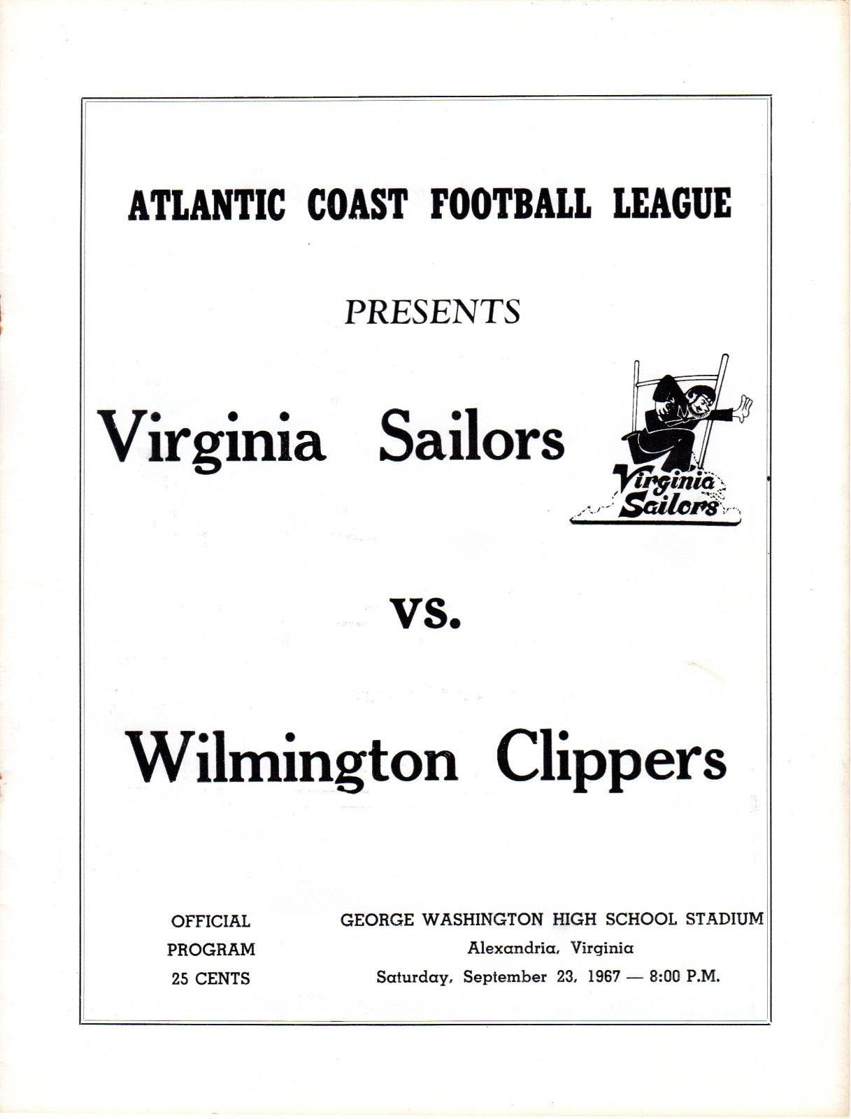 Virginia Sailors vs. Wilmington Clippers (September 23, 1967)