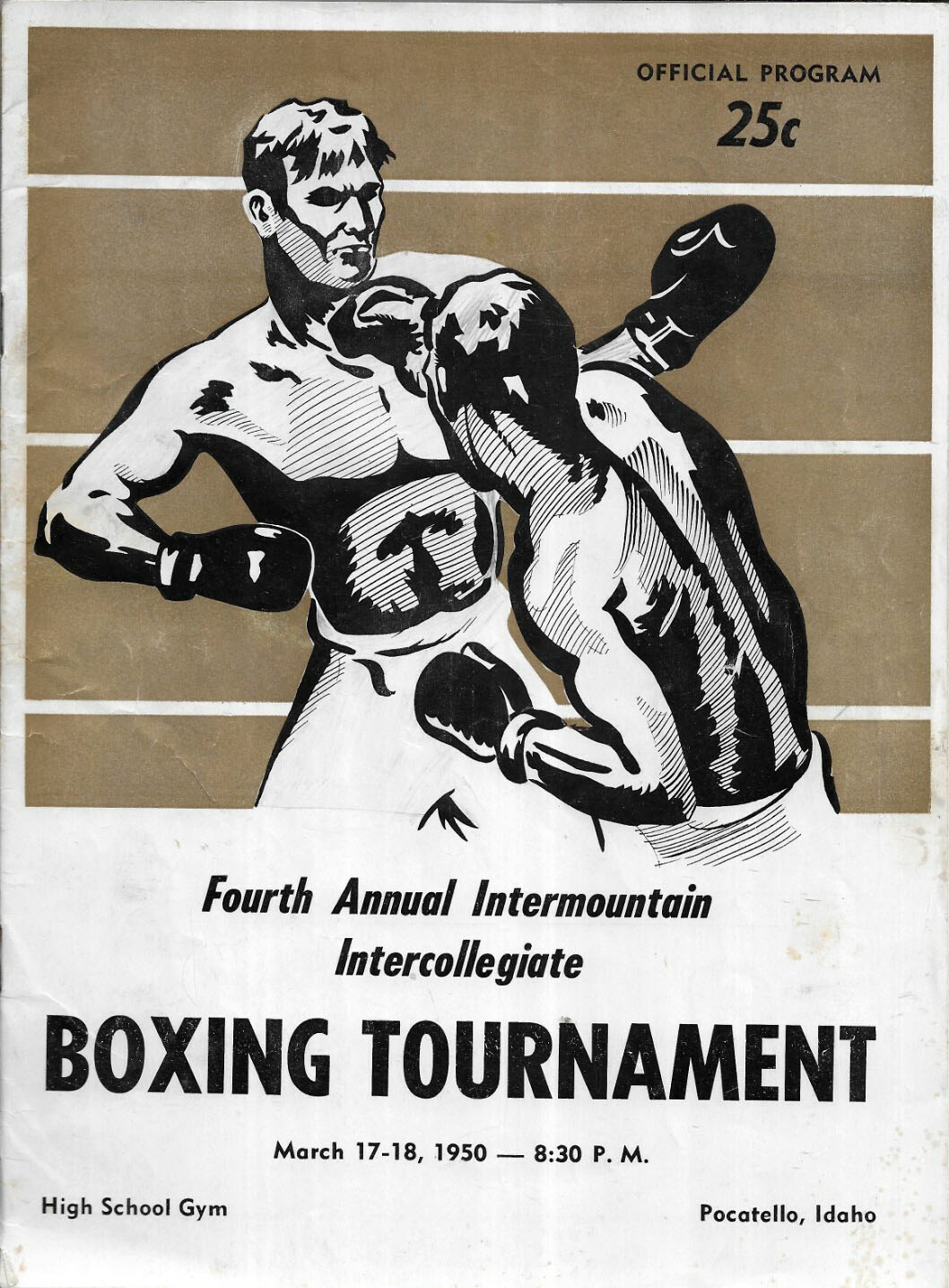 1950 Intermountain Intercollegiate Boxing Tournament program
