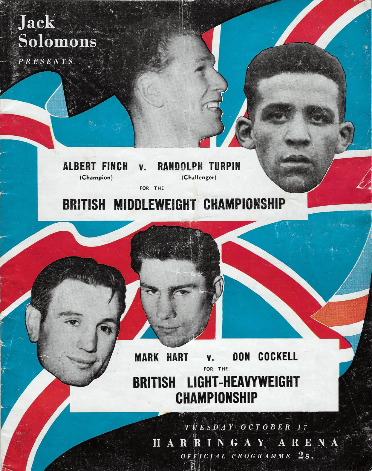 Albert Finch vs. Randolph Turpin; Mark Hart vs. Don Cockell (October 17, 1950)