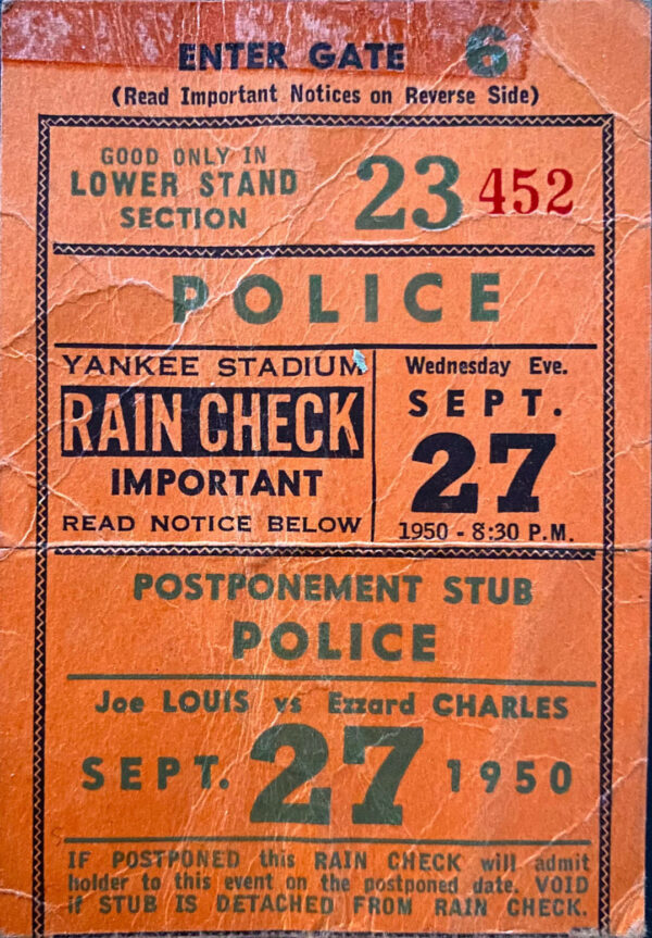 Ezzard Charles vs. Joe Louis (September 27, 1950)