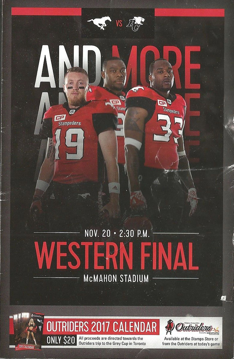 Calgary Stampeders vs. BC Lions (November 20, 2016)