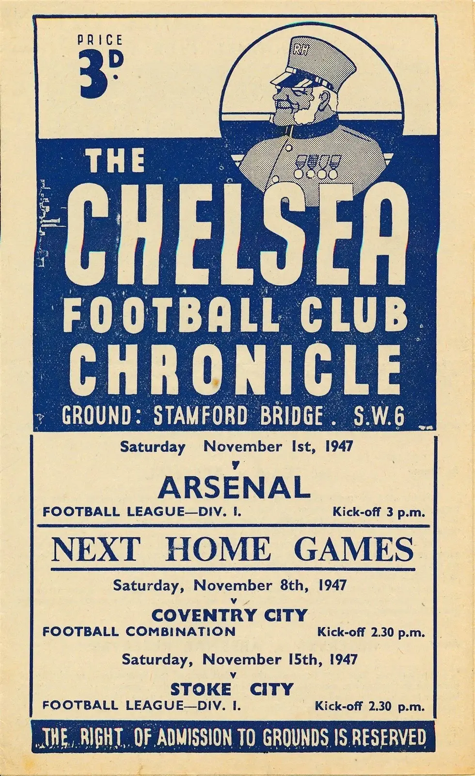 Chelsea vs. Arsenal (November 1, 1947)