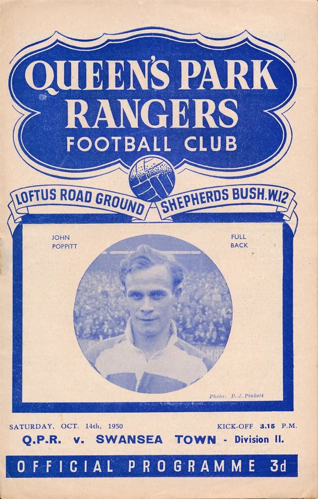 Queens Park Rangers vs. Swansea Town (October 14, 1950)