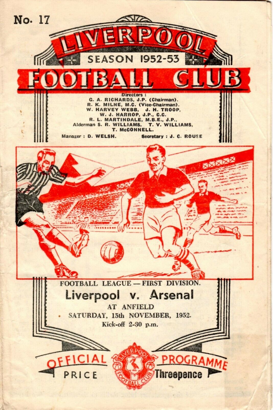 Liverpool vs. Arsenal (November 15, 1952)