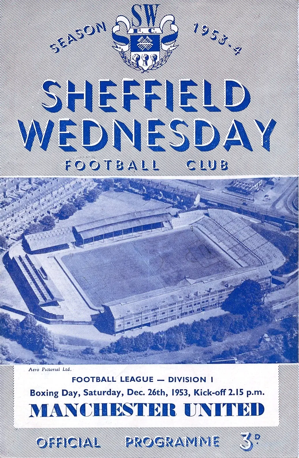 Sheffield Wednesday vs. Manchester United (December 26, 1953)