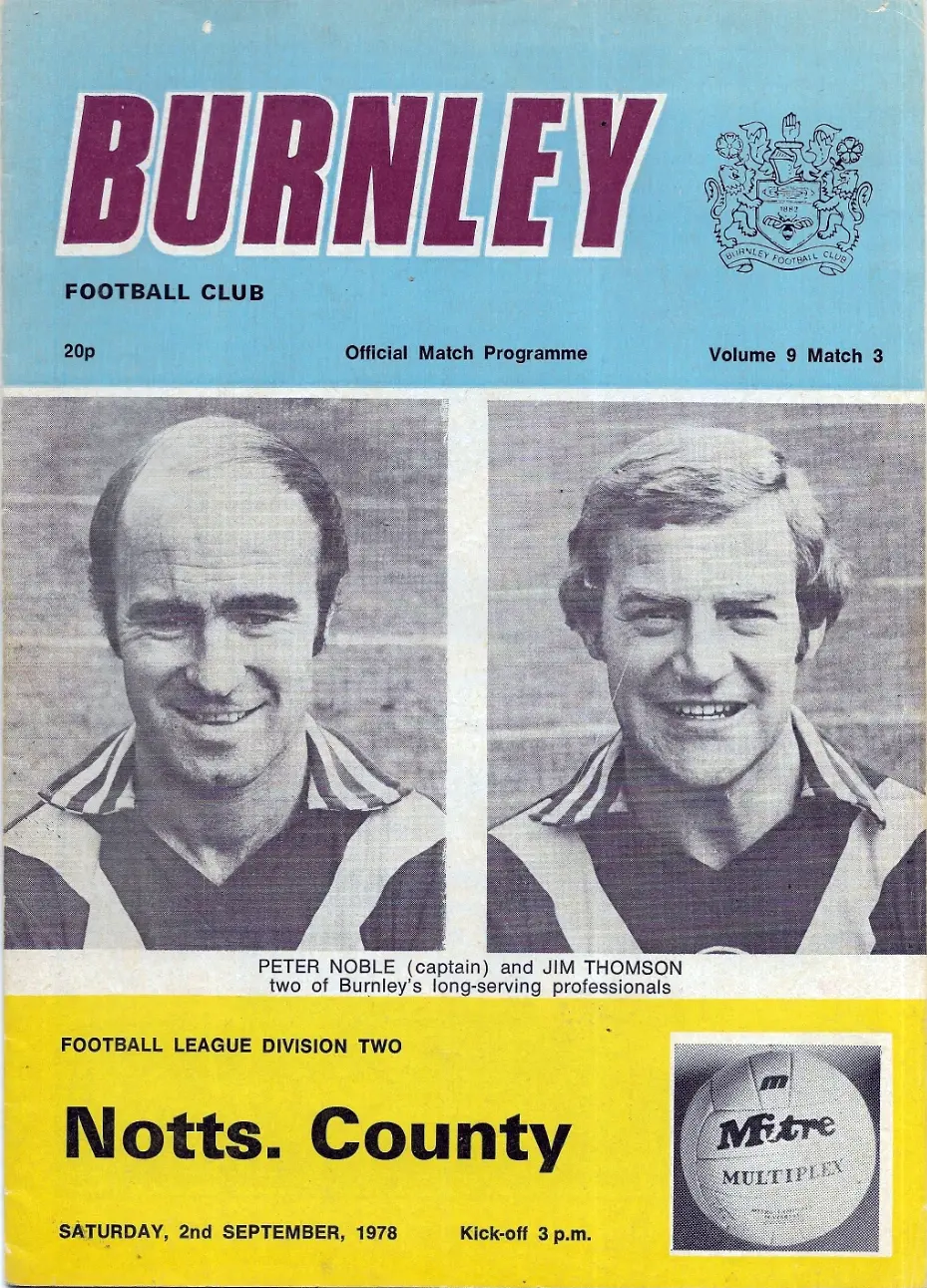 Burnley vs. Notts County (September 2, 1978)