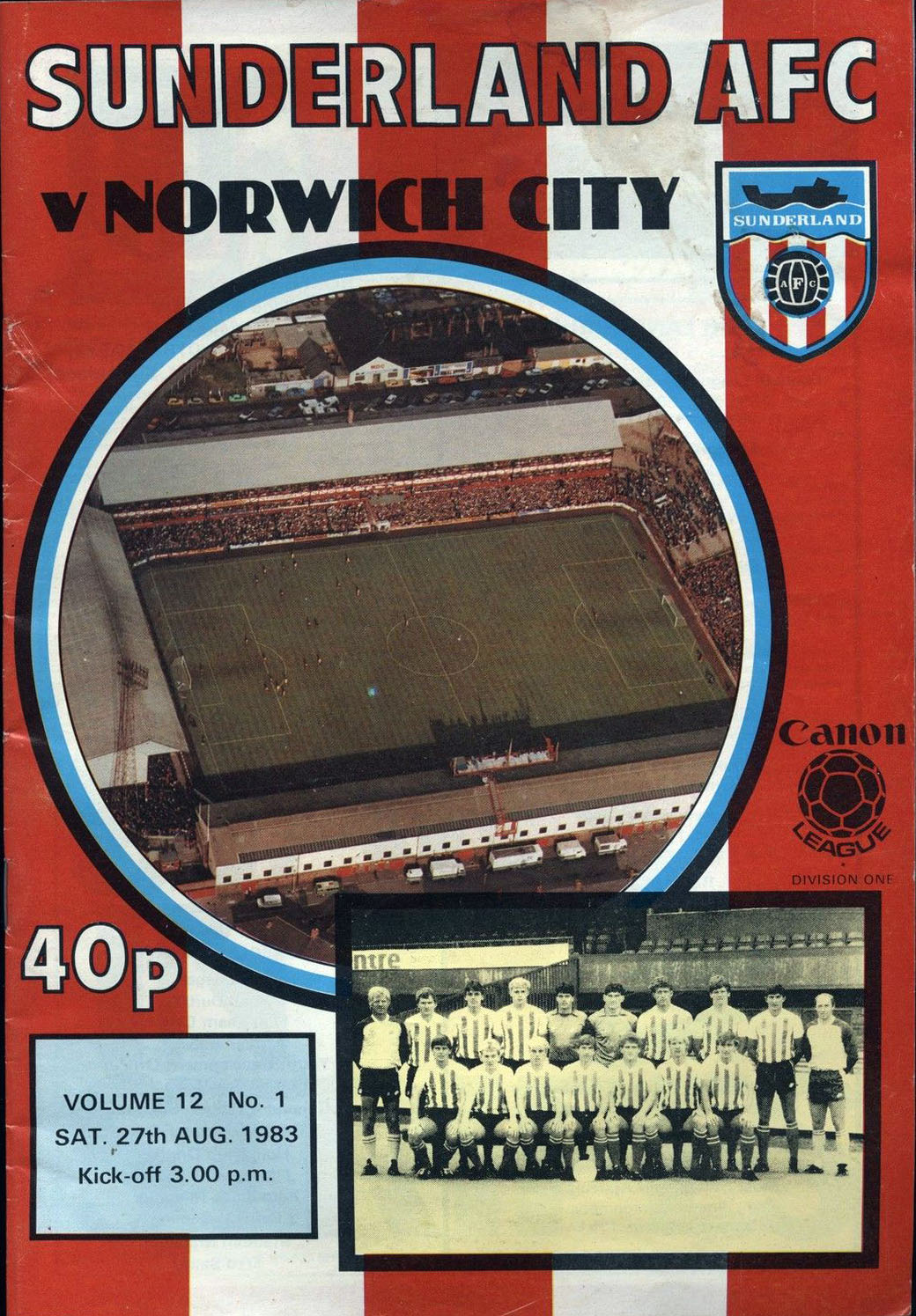 Sunderland vs. Norwich City (August 27, 1983)