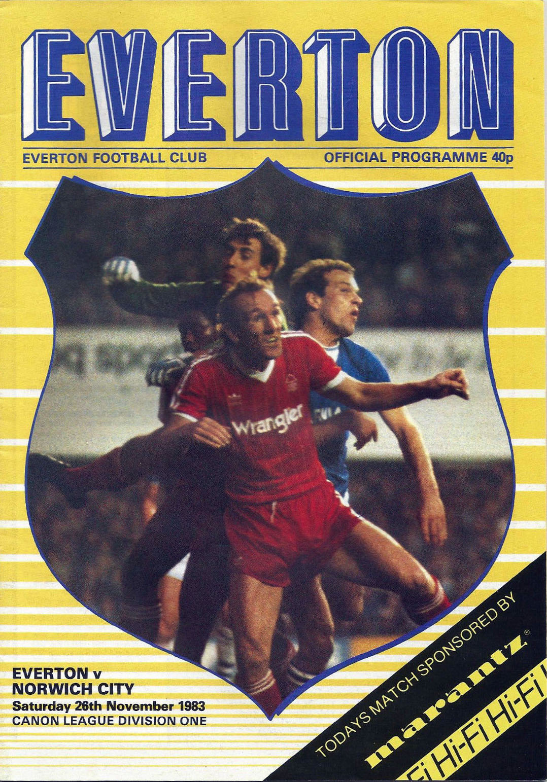 Everton vs. Norwich City (November 26, 1983)