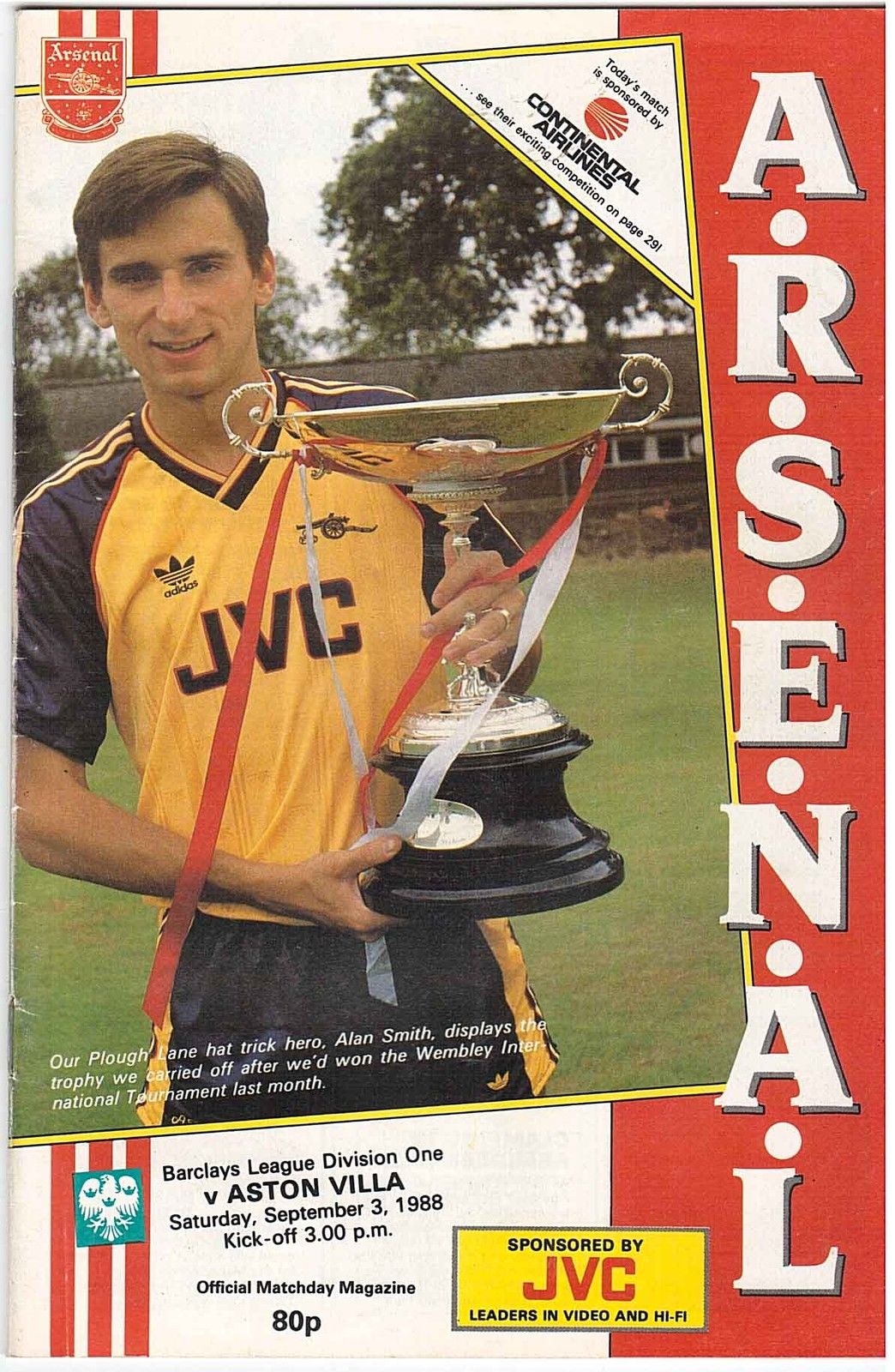 Arsenal vs. Aston Villa (September 3, 1988)