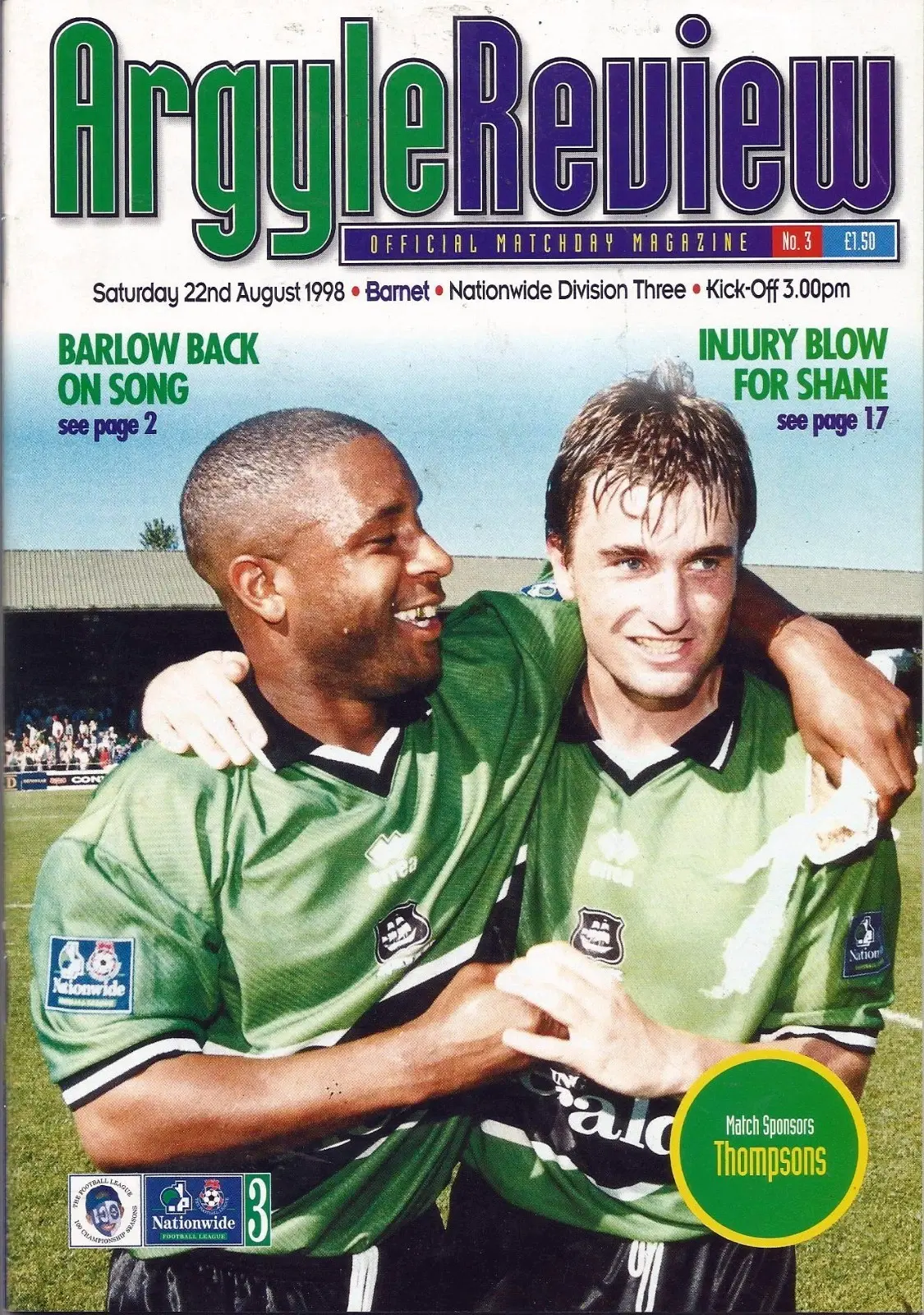 Plymouth Argyle vs. Barnet (August 22, 1998)