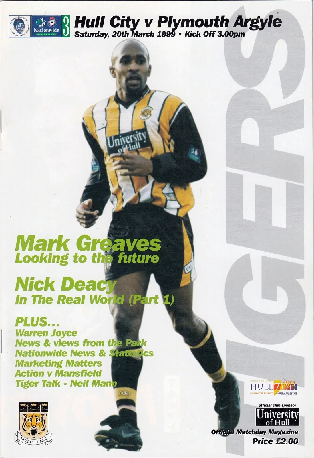 Hull City vs. Plymouth Argyle (March 20, 1999)