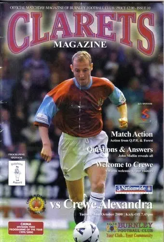 Burnley vs. Crewe Alexandra (October 31, 2000)