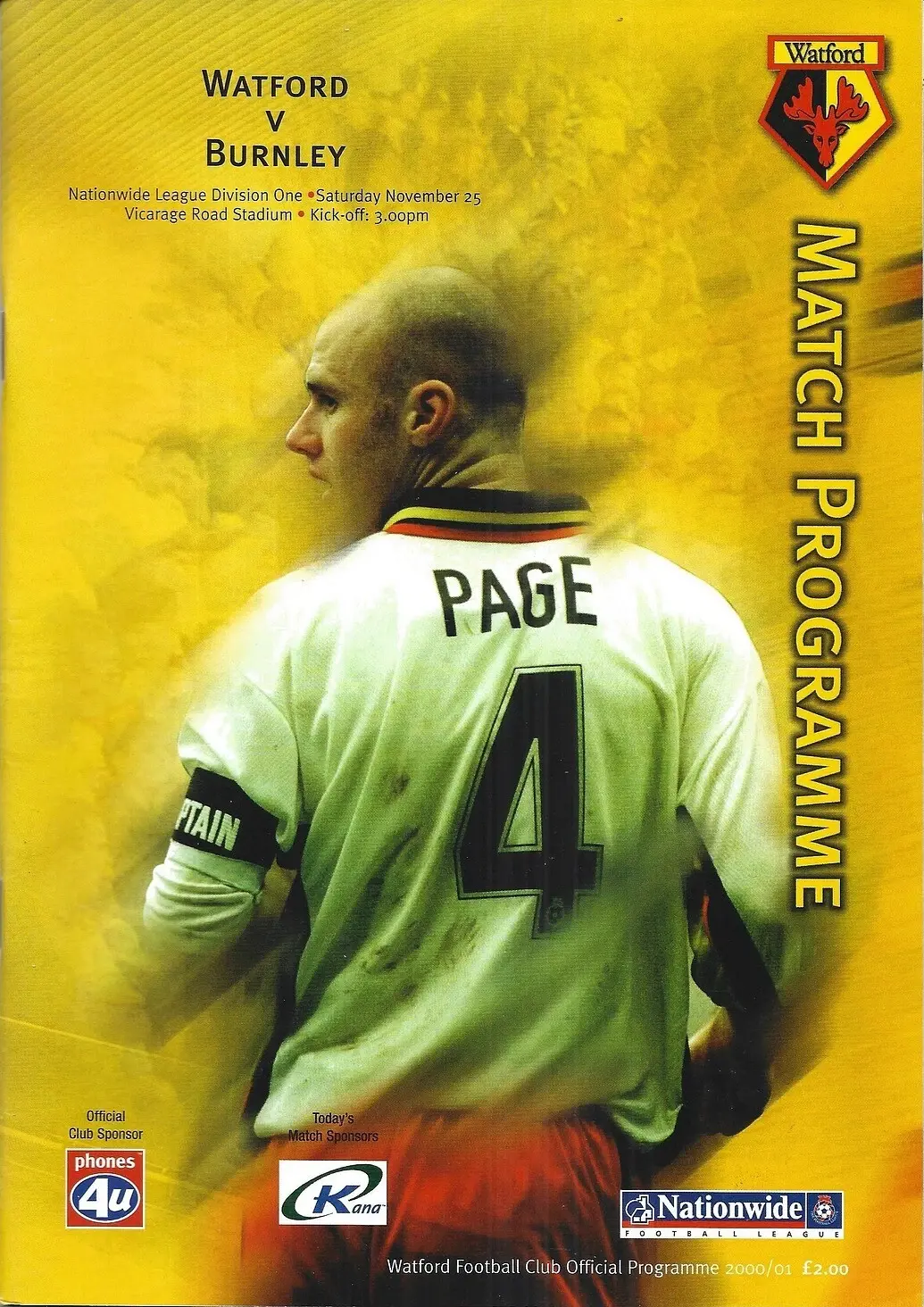 Watford vs. Burnley (March 13, 2001)