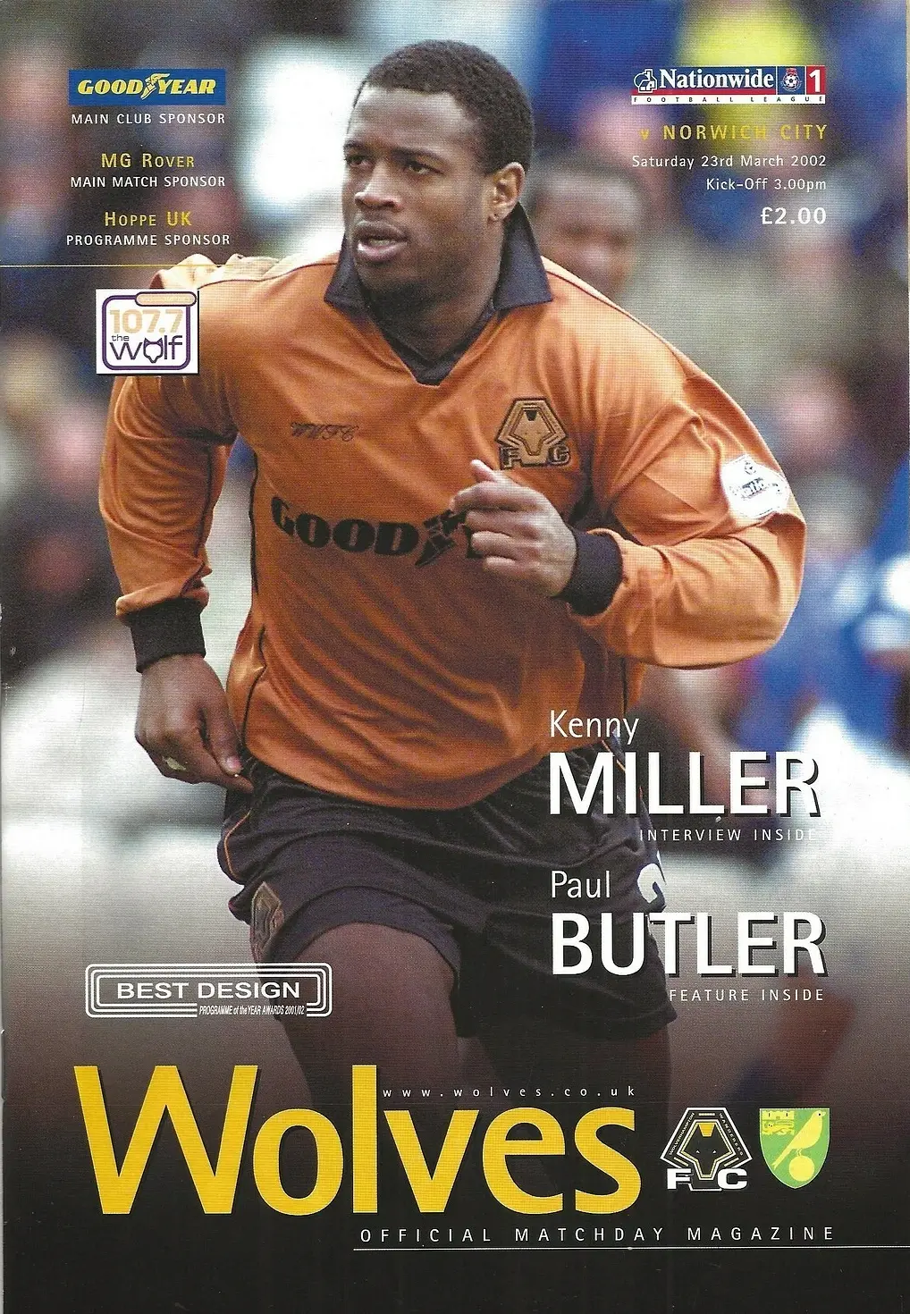 Wolverhampton Wanderers vs. Norwich City (March 23, 2002)