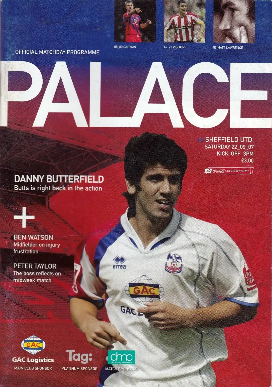 Crystal Palace vs. Sheffield United (September 22, 2007)