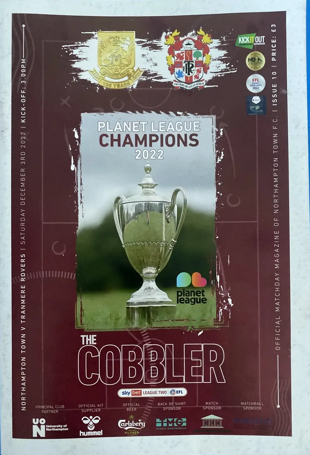 Northampton Town vs. Tranmere Rovers (December 3, 2022)