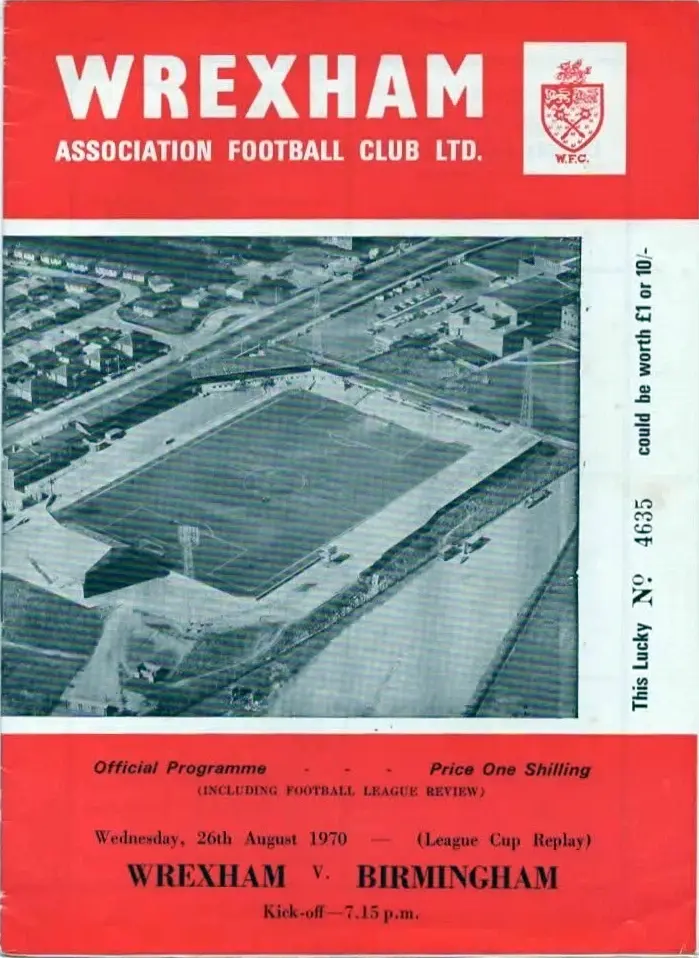 Wrexham vs. Birmingham City (August 26, 1970)