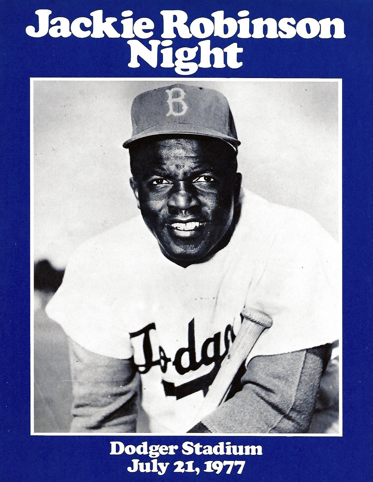 1977 Los Angeles Dodgers program - Jackie Robinson Night